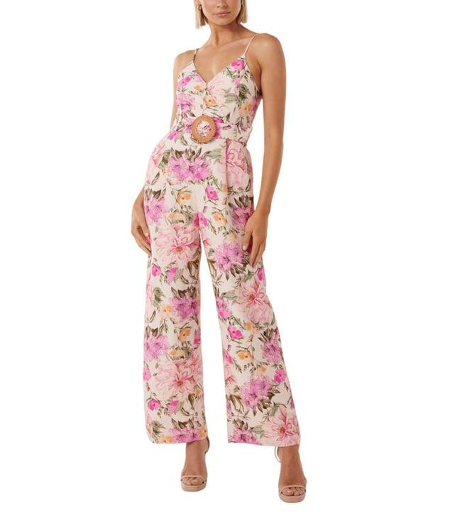 forever new dover floral raquel wrap printed regular fit jumpsuit