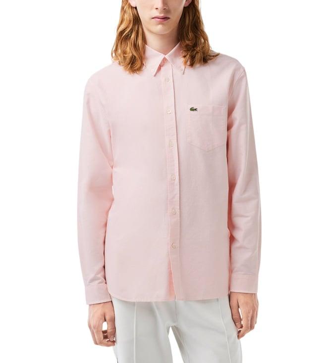 lacoste pink core collection regular fit shirts