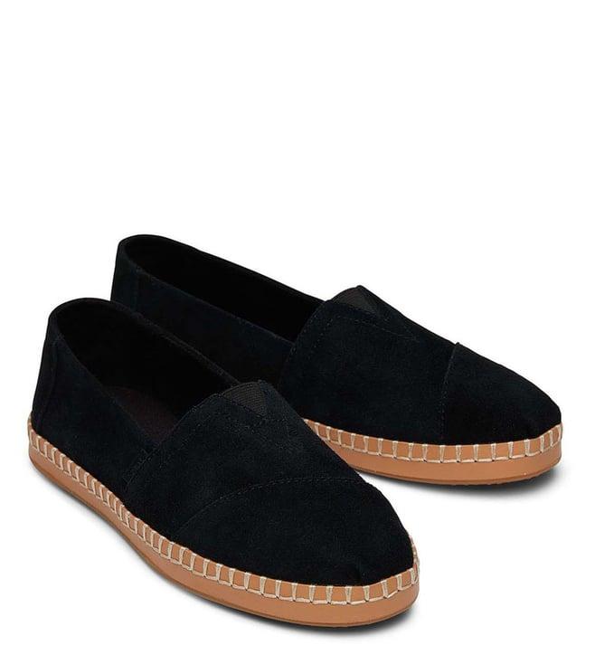 toms women's alpargata black espadrilles shoes