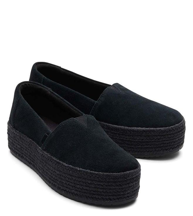 toms women's valencia black espadrilles shoes