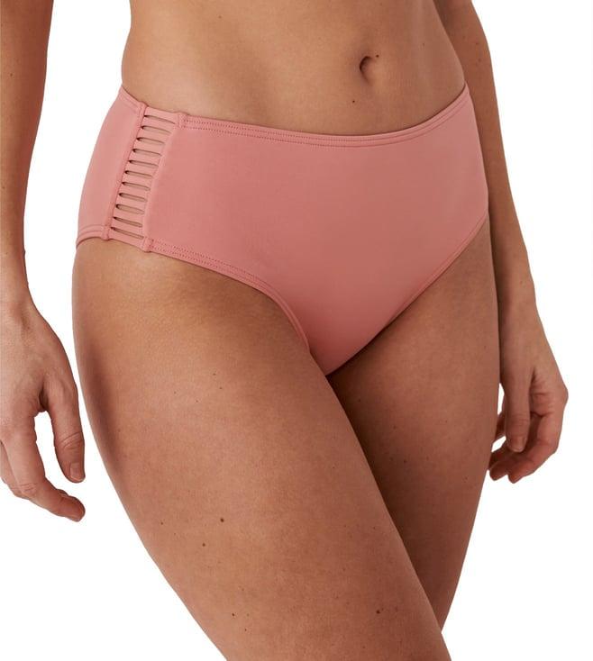 la vie en rose solid side bands bikini bottom