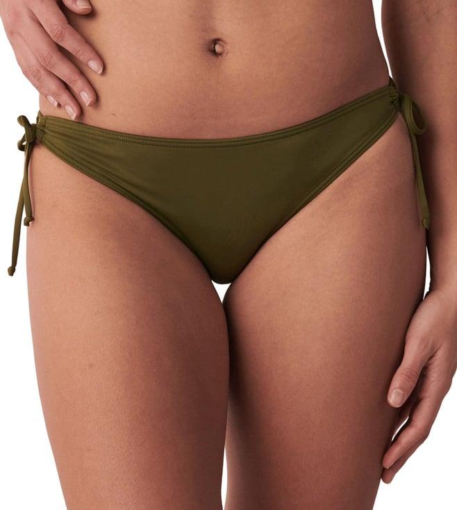 la vie en rose winter moss recycled fibers brazilian bikini bottom