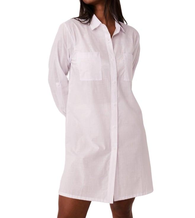 la vie en rose organic cotton long button-down tunic