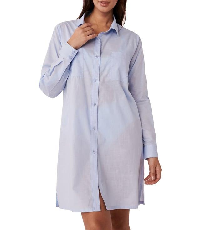 la vie en rose organic cotton long button-down tunic