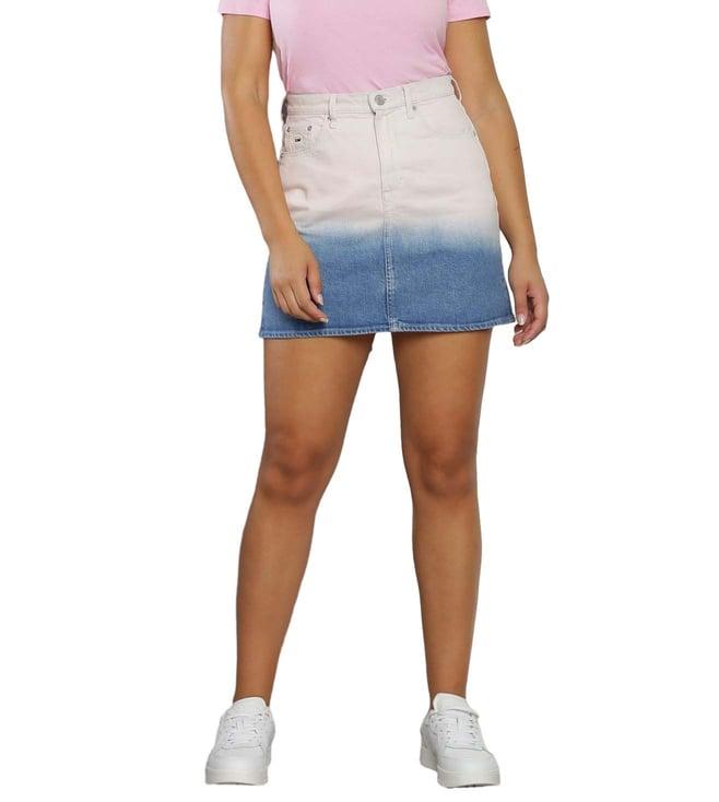 tommy hilfiger denim color ombre regular fit skirt