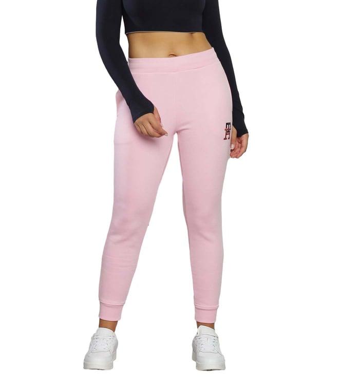 tommy hilfiger classic pink logo regular fit joggers