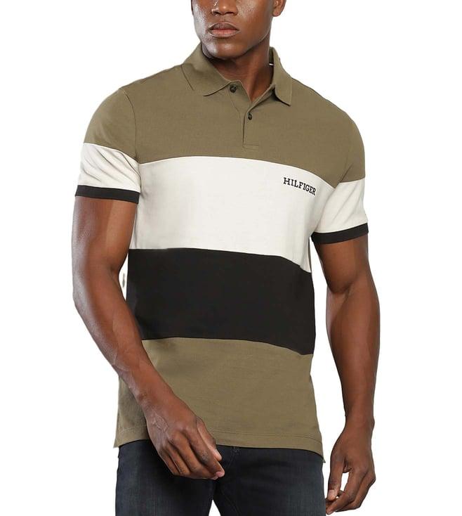 tommy hilfiger faded military regular fit polo t-shirt