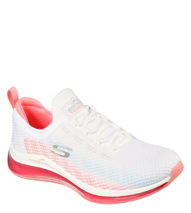 skechers women's d'lites white sneakers