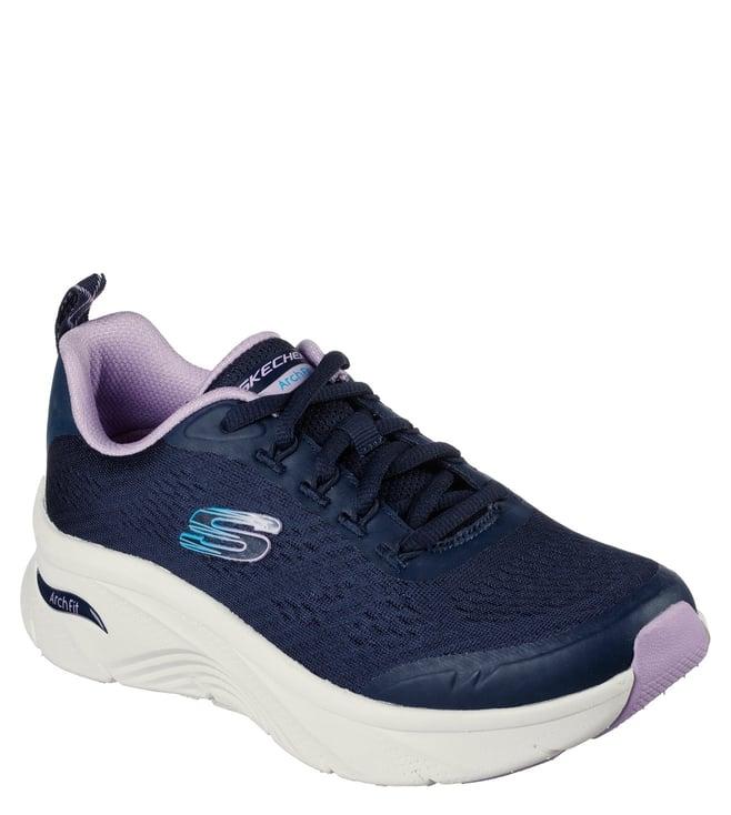 skechers women's d'lites navy sneakers