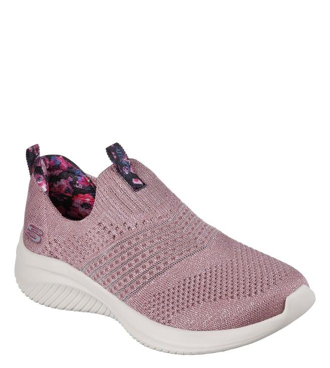 skechers women's ultra flex 3.0 looks purple slip on sneakers