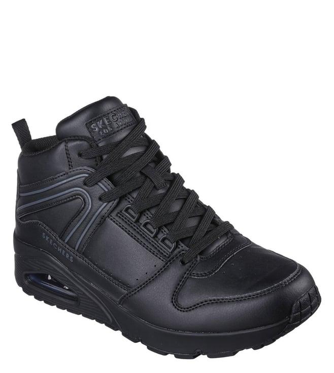 skechers men's street black sneakers