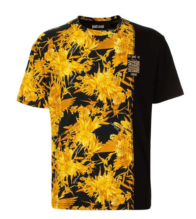 just cavalli white floral slim fit t-shirt