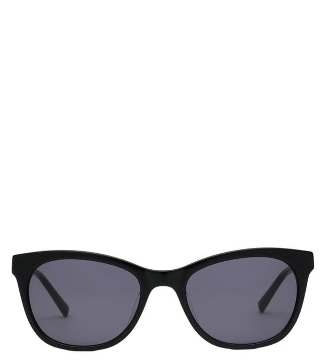 dkny grey 100% uv protected lens black square sunglasses for women-dkny 502 001 53 s