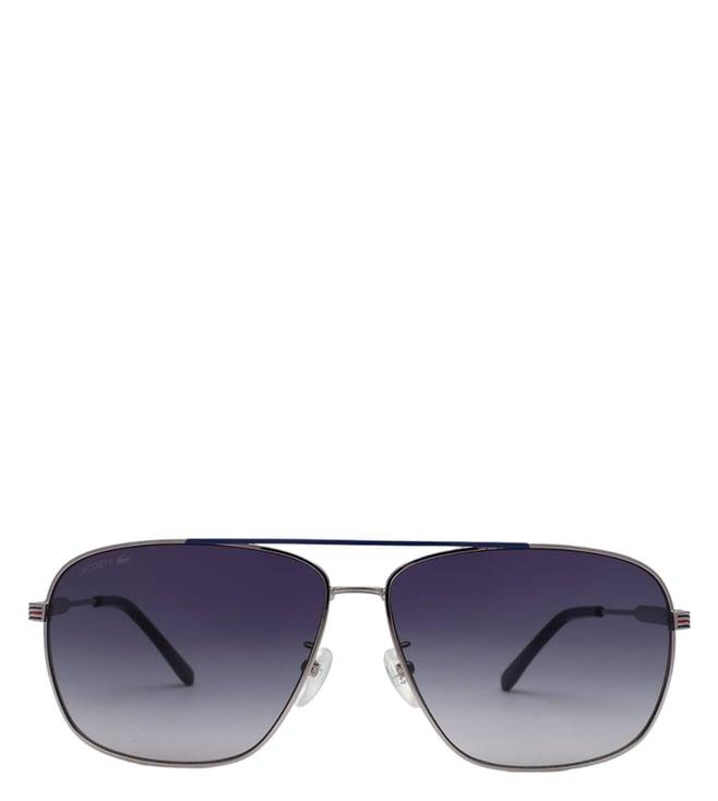 lacoste lacoste 248a 020 64 s blue uv protection aviator sunglasses for men