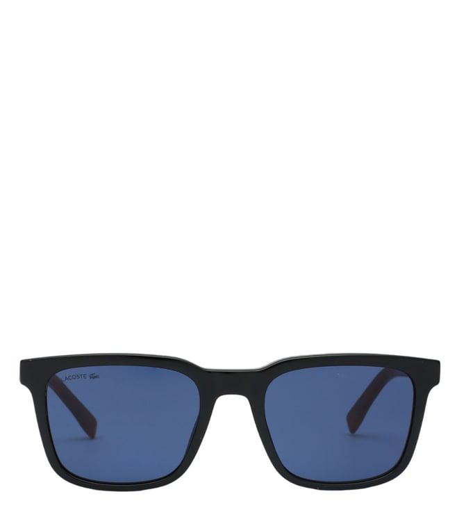 lacoste 954 001 53 s blue uv protection square sunglasses for men