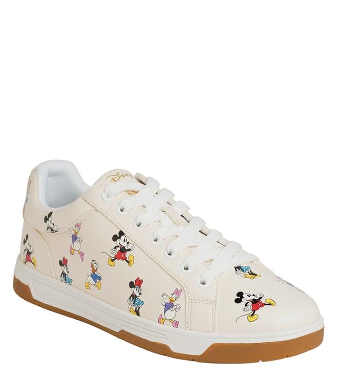 aldo men's x disney d100msneaker280 printed beige sneakers