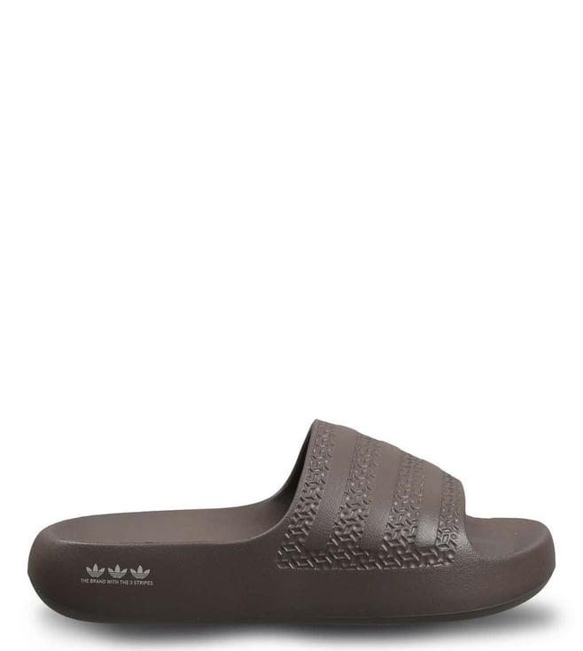 adidas originals women's adilette ayoon brown slide sandals