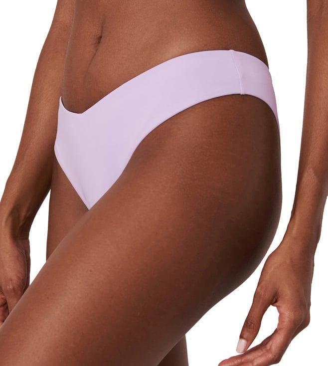 la vie en rose lavender recycled fibers thong bikini bottom