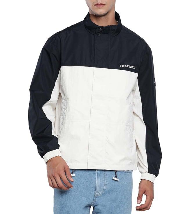 tommy hilfiger weathered white regular fit casual jacket