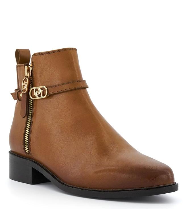 dune london women's pup tan booties