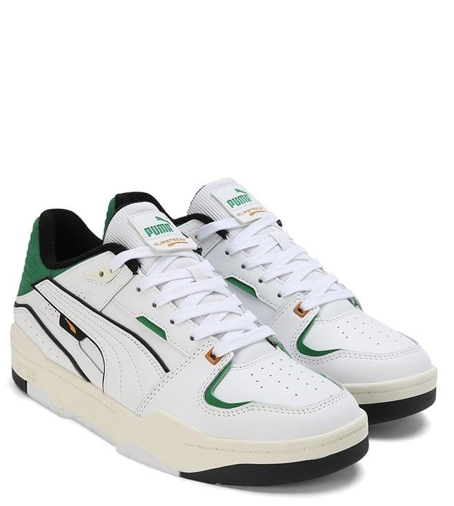 puma men's slipstream bball perforated white sneakers