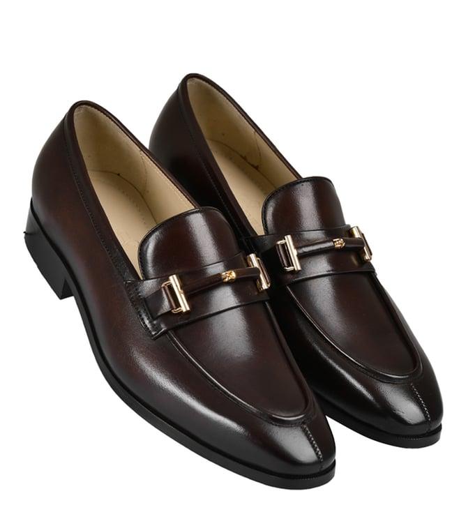 luxoro formello men's dark adelmo slip on brown loafers