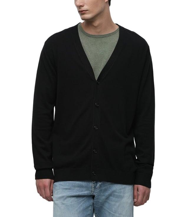 selected homme black regular fit cardigans