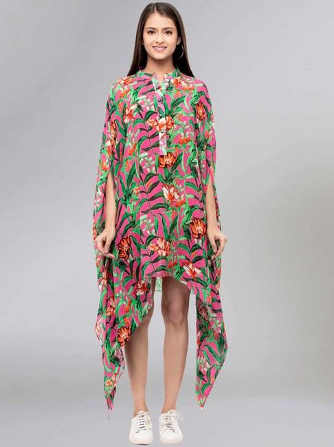 first resort by ramola bachchan pink tropical print tunic