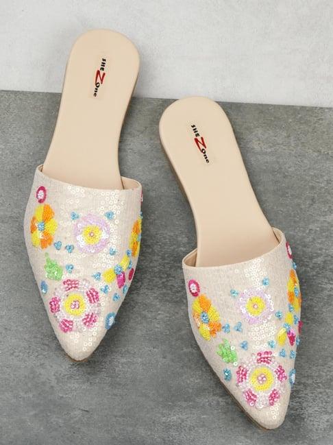 shezone cream mule shoes