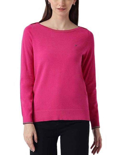 tommy hilfiger eccentric magenta regular fit sweater