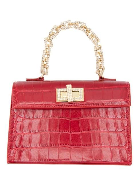 gedebe red sophie animal effect small satchel