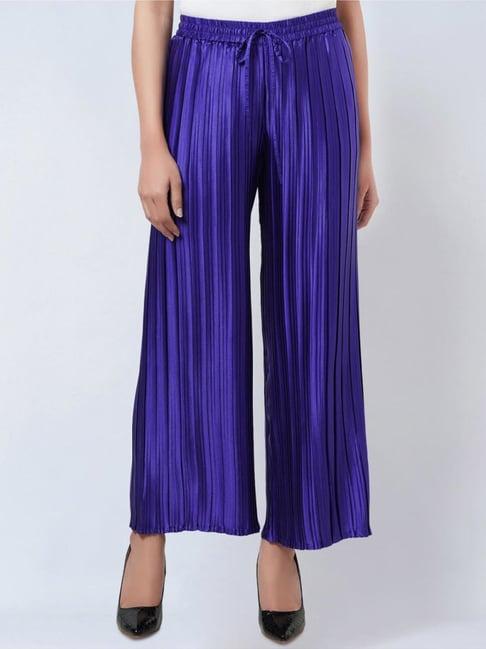 first resort by ramola bachchan purple box pleated palazzo