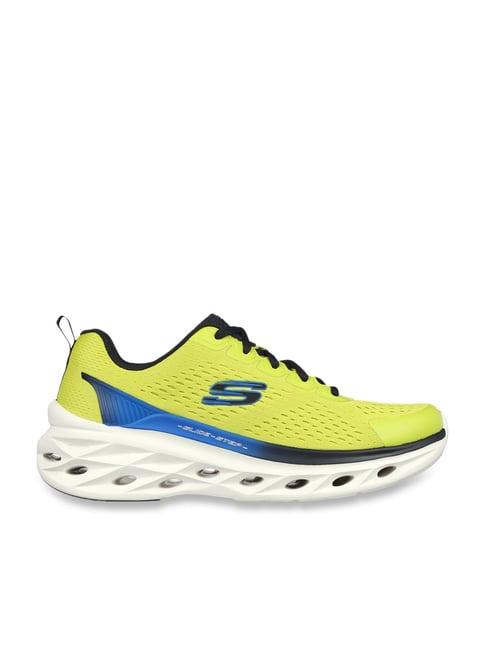 skechers men's glide-step swift lime black casual sneakers