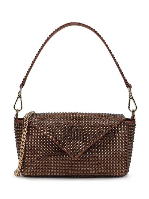 gedebe brown my love crystal smoked topaz small shoulder bag