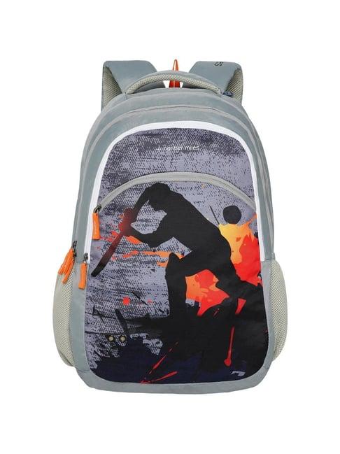 nasher miles cricket backpack for men & women | 3 compartment/casual/college bag | grey, 45l