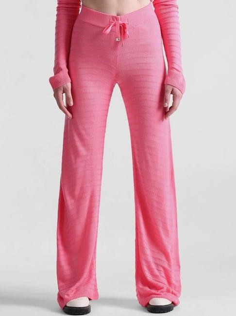 only pink regular fit high rise pants