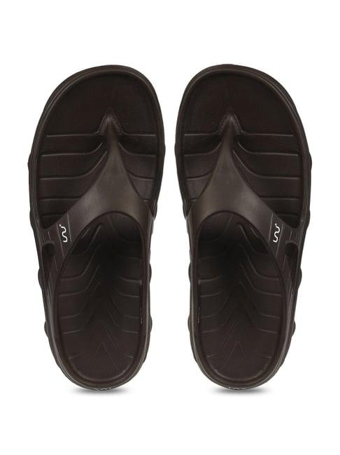 doubleu men's brown flip flops