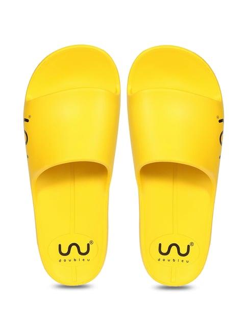 doubleu men's yellow slides