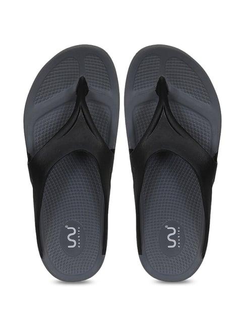 doubleu men's black flip flops