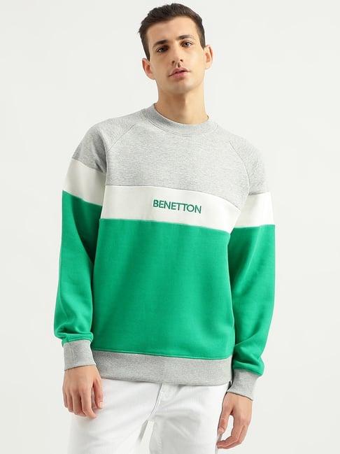 united colors of benetton multi boxy fit colour block sweatshirt