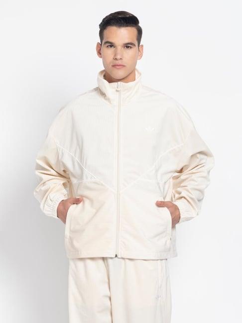 adidas originals cream regular fit printed sports jacket