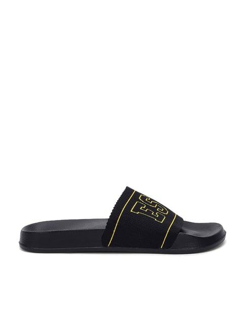 united colors of benetton men's black slides