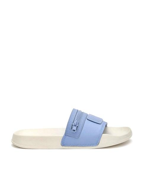 united colors of benetton women's blue slides