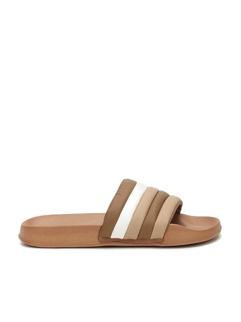 united colors of benetton women's brown slides