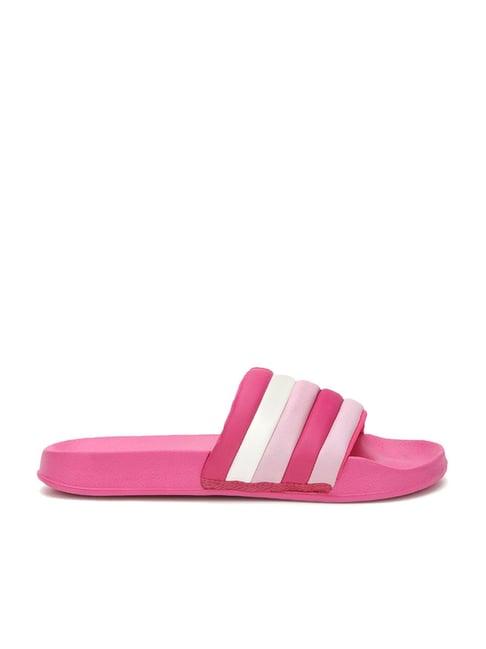 united colors of benetton women's pink slides