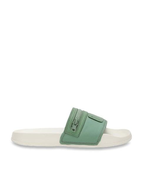 united colors of benetton women's green slides