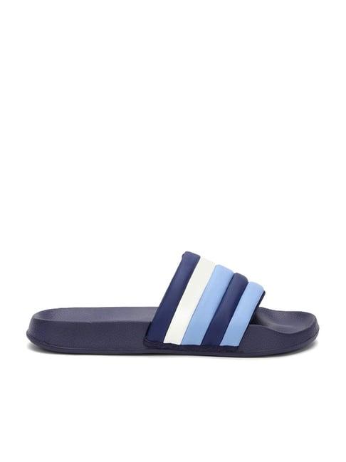 united colors of benetton women's navy slides