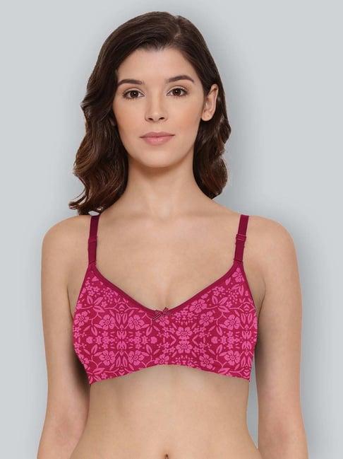 lyra magenta cotton printed t-shirt bra