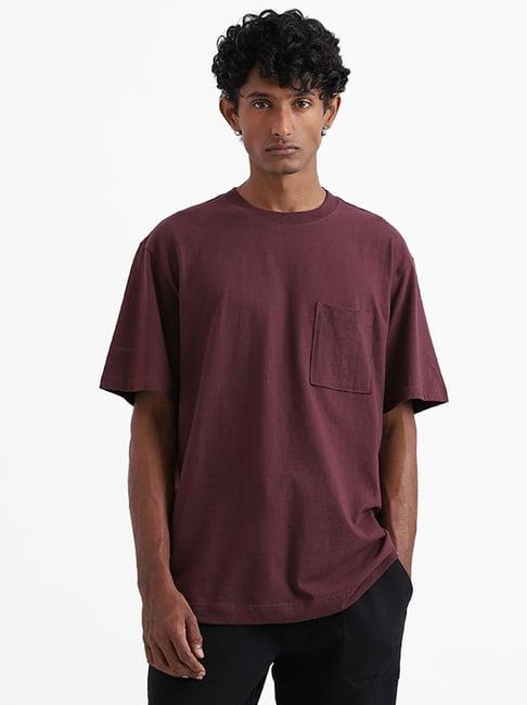 nuon by westside wine alan relaxed fit t-shirt