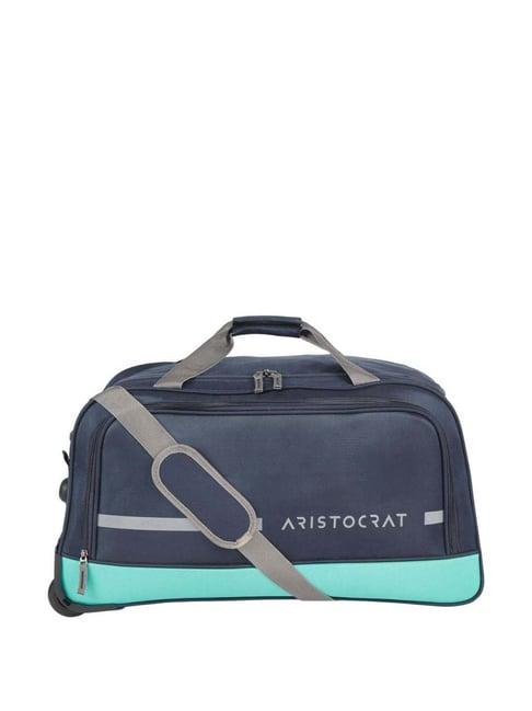 aristocrat cleo blue small duffle trolley bag